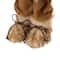 Glitzhome® 18" Christmas Light Brown Faux Fur Santa Figurine